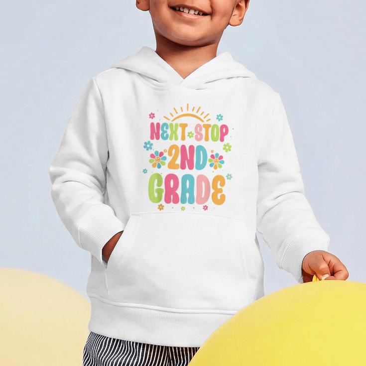 Next Stop 2nd Grade Groovy Retro Second Grade Back To School Graphic Toddler Hoodie Next Stop 2nd Grade Groovy Retro Second Grade Back To School Graphic Toddler Hoodie