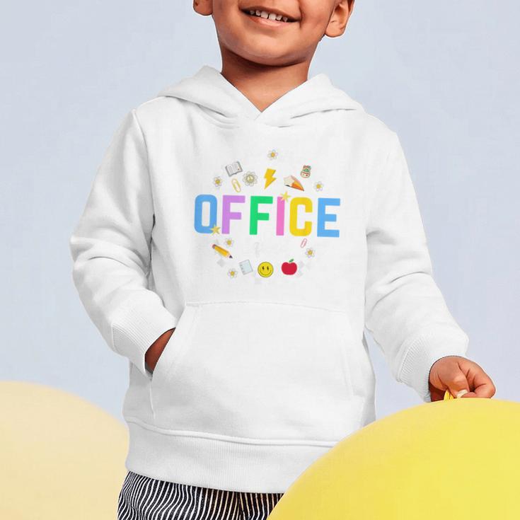 Office Squad Back To School Happy First Day Of School Graphic Toddler Hoodie