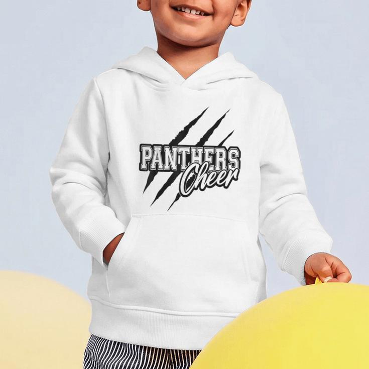Panthers Cheer Back To School Cheerleading Team Spirit Graphic Toddler Hoodie Panthers Cheer Back To School Cheerleading Team Spirit Graphic Toddler Hoodie