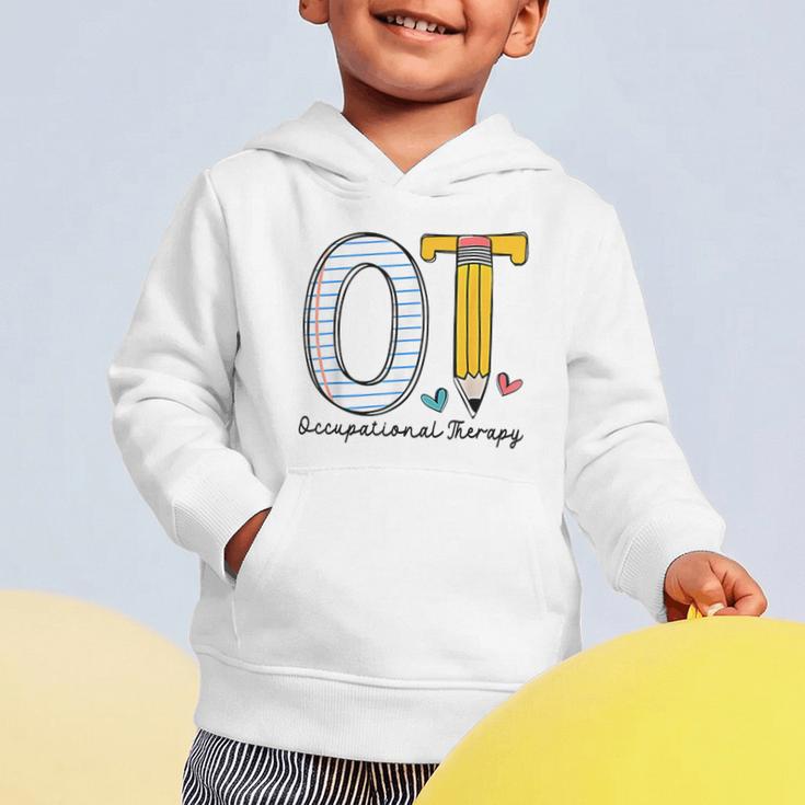 Pediatric Occupational Therapy Paper Pencil Back To School Graphic Toddler Hoodie