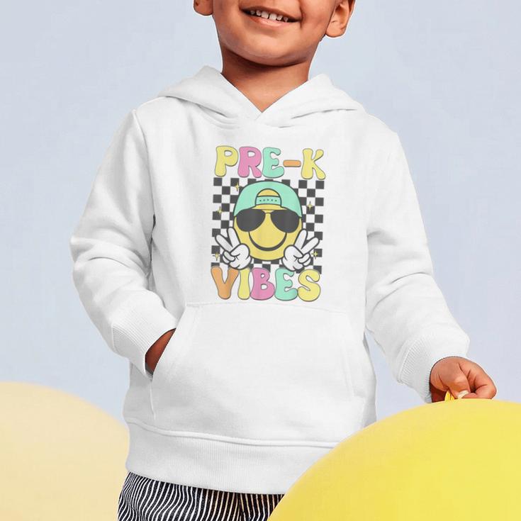 Pre-K Vibes Smile Face Back To School Pre-K Graphic Toddler Hoodie Pre-K Vibes Smile Face Back To School Pre-K Graphic Toddler Hoodie