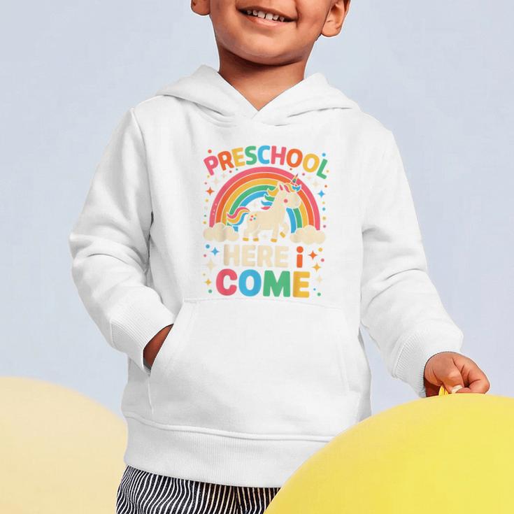 Preschool Here I Come Unicorn Back To School Preschool Girls Graphic Toddler Hoodie Preschool Here I Come Unicorn Back To School Preschool Girls Graphic Toddler Hoodie