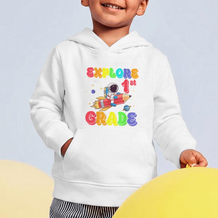 Ready To Explore 1st Grade Astronaut Back To School Graphic Toddler Hoodie