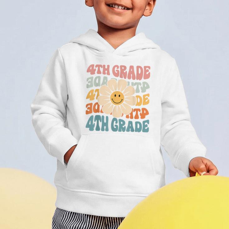 Retro 4th Grade Daisy Colorful Back To School Fourth Grade Graphic Toddler Hoodie Retro 4th Grade Daisy Colorful Back To School Fourth Grade Graphic Toddler Hoodie