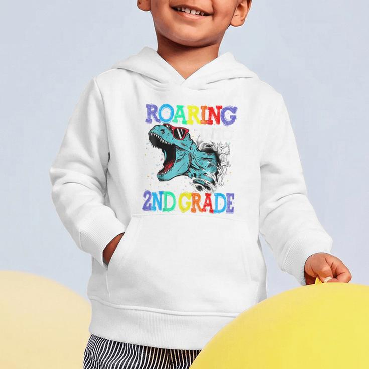 Roaring Into 2Nd Grade DinosaurRex Back To School Graphic Toddler Hoodie