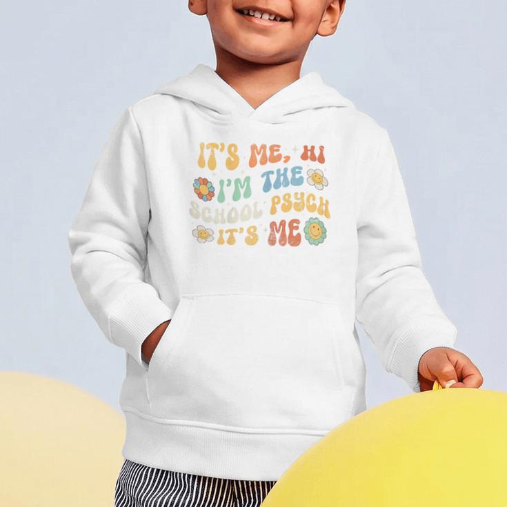 School Psych Psychologist Back To School Groovy Vintage Graphic Toddler Hoodie