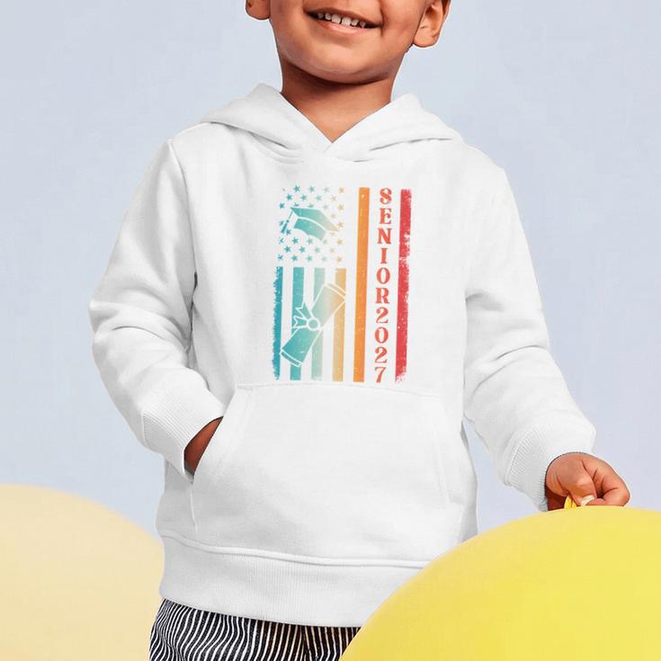Senior 2027 Class Of 2027 Graduation USA Flag Back To School Performance Graphic Toddler Hoodie