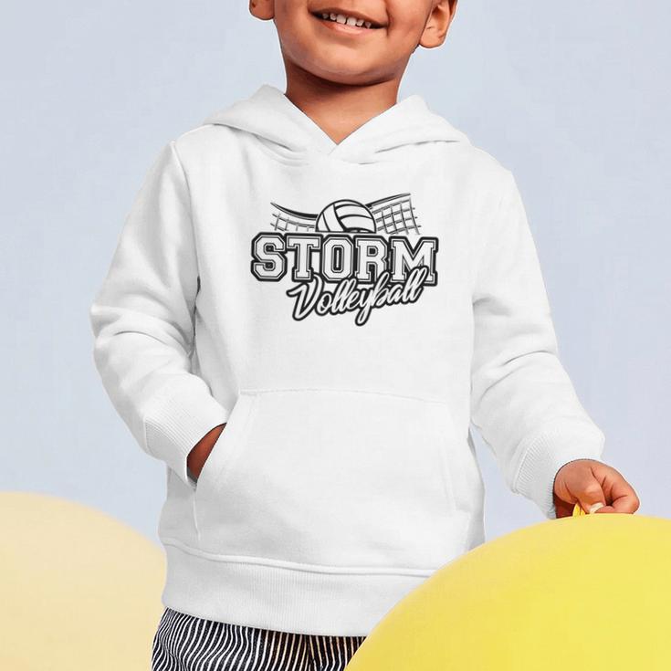 Storm Volleyball Back To School Spirit Graphic Toddler Hoodie Storm Volleyball Back To School Spirit Graphic Toddler Hoodie