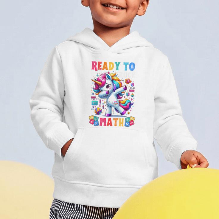 Student Back To School Math Squad Kids Girls Smarter Unicorn Graphic Toddler Hoodie