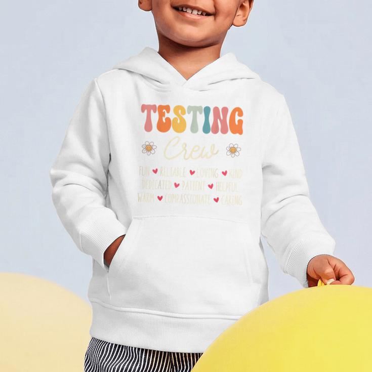 Testing Crew Appreciation Week Back To School Graphic Toddler Hoodie