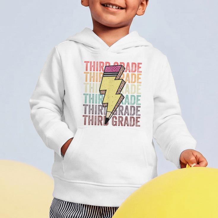 Third Grade Lightning Bolt Pencil 1st Day Of Back To School Graphic Toddler Hoodie