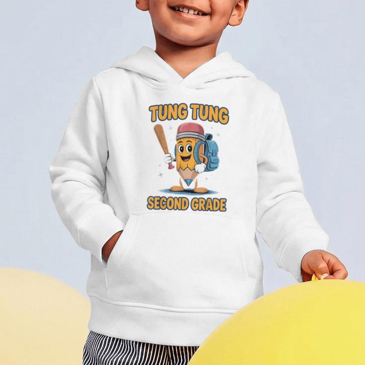 Tung Tung Sahur 2nd Grade Italian Brainrot Back To School Graphic Toddler Hoodie Tung Tung Sahur 2nd Grade Italian Brainrot Back To School Graphic Toddler Hoodie
