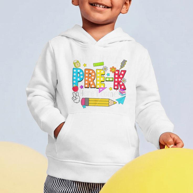 Watch Out Pre-K Here I Come Kinder Back To School Pre-K Kids Graphic Toddler Hoodie Watch Out Pre-K Here I Come Kinder Back To School Pre-K Kids Graphic Toddler Hoodie