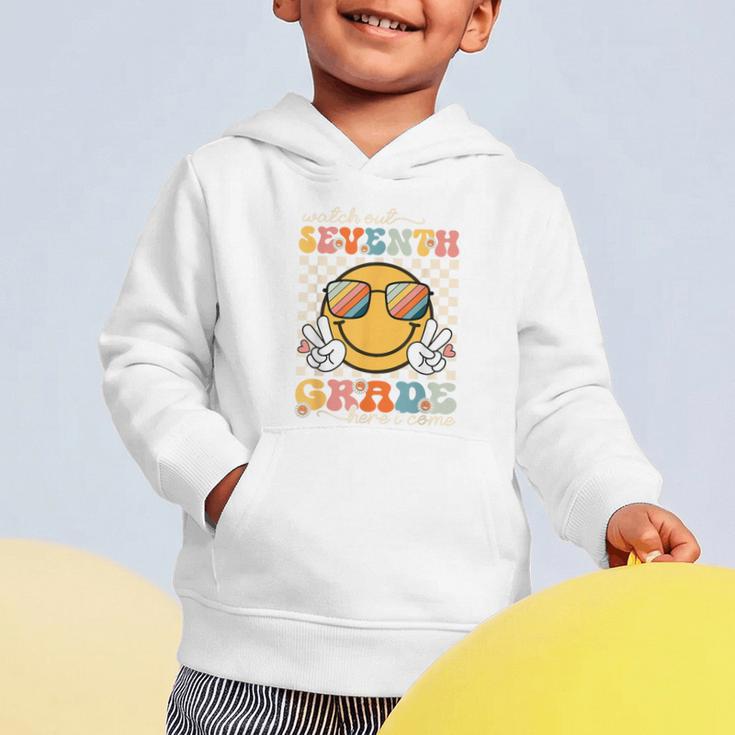 Watch Out Seventh Grade Here I Come Back To School 7th Grade Graphic Toddler Hoodie