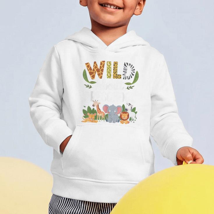 Wild About Preschool Back To School Jungle Theme Classroom Graphic Toddler Hoodie