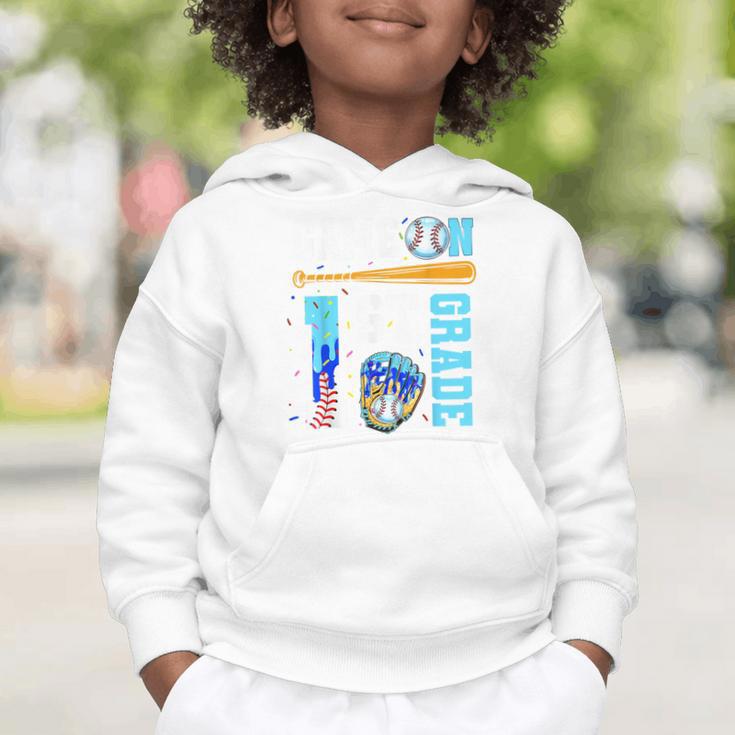 1st Grade Back To School Baseball Drip Ice Cream Game On Graphic Toddler Hoodie 1st Grade Back To School Baseball Drip Ice Cream Game On Graphic Toddler Hoodie