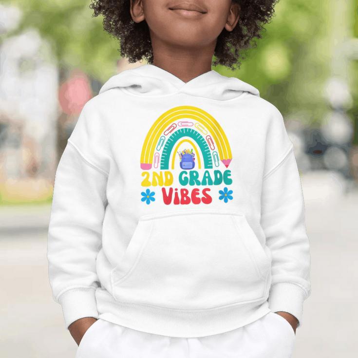 2nd Grade Vibes Back To School Rainbow Second Grade Graphic Toddler Hoodie 2nd Grade Vibes Back To School Rainbow Second Grade Graphic Toddler Hoodie