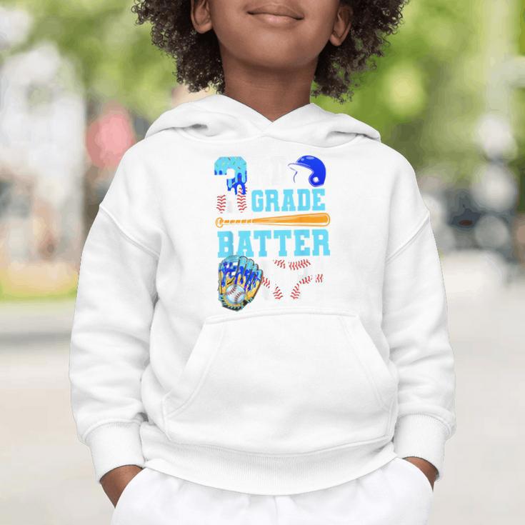 3rd Grade Back To School Baseball Drip Ice Cream Batter Up Graphic Toddler Hoodie