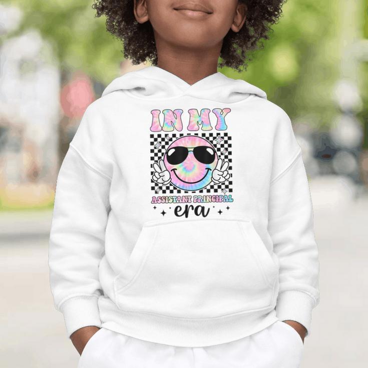 In My Assistant Principal Era Groovy Tie Dye Back To School Graphic Toddler Hoodie In My Assistant Principal Era Groovy Tie Dye Back To School Graphic Toddler Hoodie