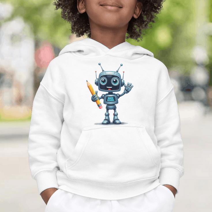Back To School 2025 Robot Pencil For Kids Graphic Toddler Hoodie Back To School 2025 Robot Pencil For Kids Graphic Toddler Hoodie