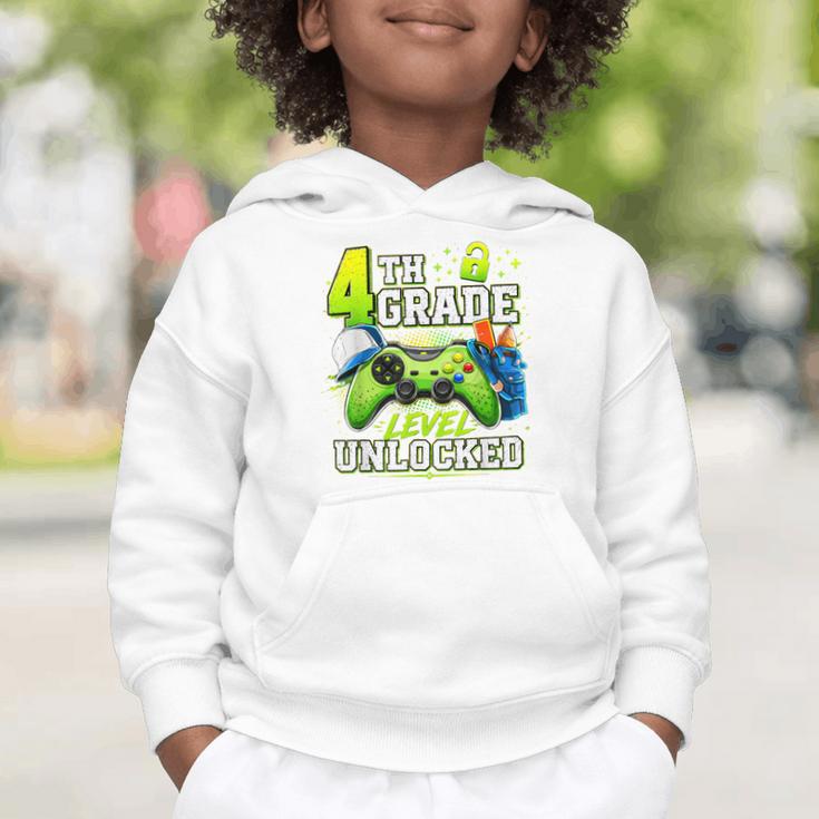 Back To School 4th Fourth Grade Level Unlocked Gamer Kid Graphic Toddler Hoodie Back To School 4th Fourth Grade Level Unlocked Gamer Kid Graphic Toddler Hoodie