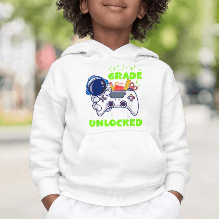Back To School 5th Grade Level Unlocked Gamer Boys Kids Graphic Toddler Hoodie