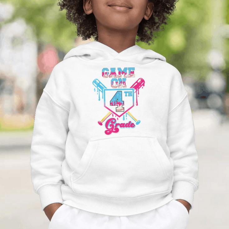 Back To School Game On Fourth Grade Baseball First Day Boys Graphic Toddler Hoodie