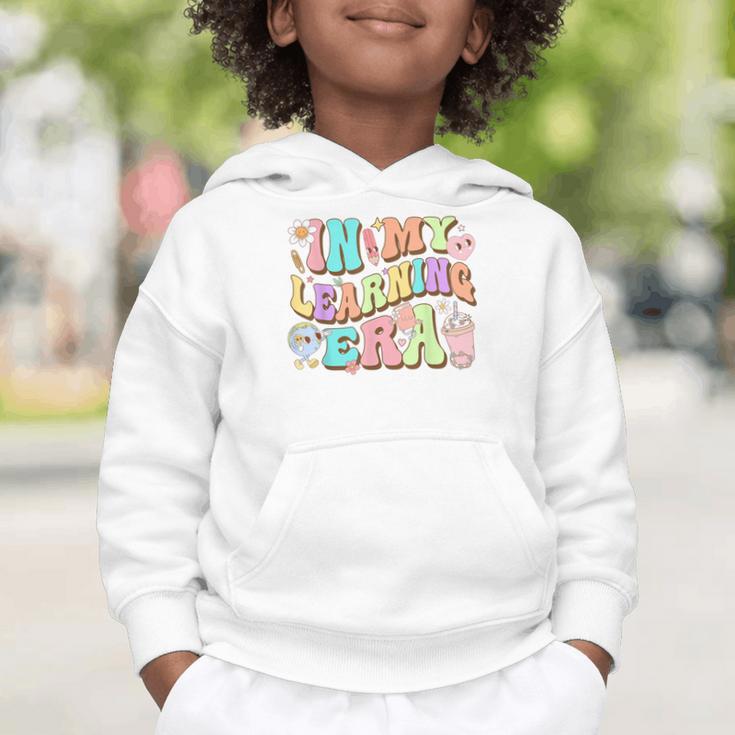 Back To School In My Learning Era Student Pre-K Kindergarten Graphic Toddler Hoodie Back To School In My Learning Era Student Pre-K Kindergarten Graphic Toddler Hoodie