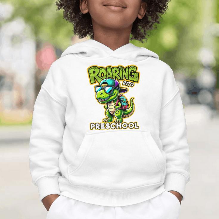 Back To School Preschool Dinosaur First Day Of School Boy Graphic Toddler Hoodie Back To School Preschool Dinosaur First Day Of School Boy Graphic Toddler Hoodie