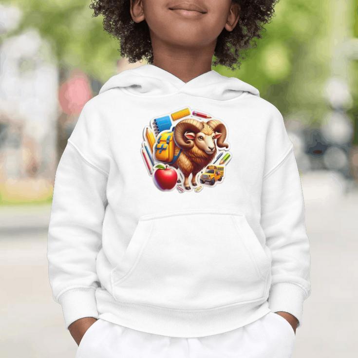 Back To School Ram Boys Girls Student Kids Lover Farmer Cute Graphic Toddler Hoodie Back To School Ram Boys Girls Student Kids Lover Farmer Cute Graphic Toddler Hoodie