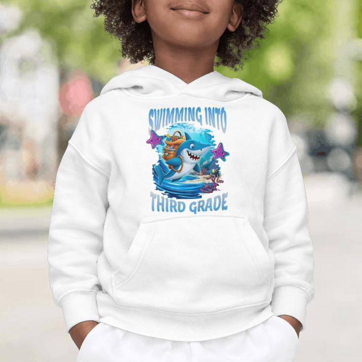 Back To School Third Grade Shark Graphic Toddler Hoodie Back To School Third Grade Shark Graphic Toddler Hoodie