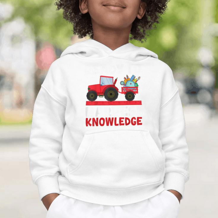 Back To School Tractor Farmer Boys First Day Of School Kids Graphic Toddler Hoodie