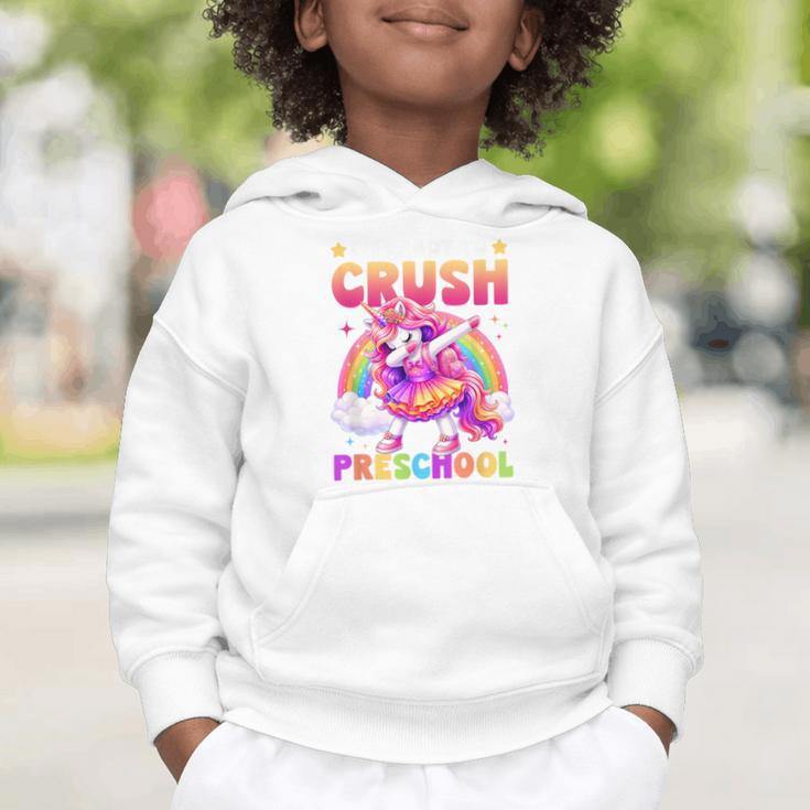 Back To School Unicorn Girls I'm Ready To Crush Preschool Graphic Toddler Hoodie Back To School Unicorn Girls I'm Ready To Crush Preschool Graphic Toddler Hoodie