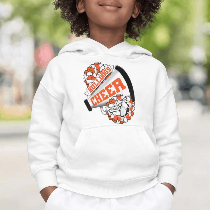 Bulldogs Cheerleading Back To School Cheer Team Orange Graphic Toddler Hoodie