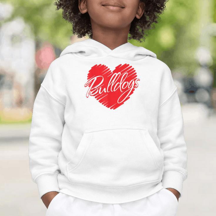 Bulldogs Heart Back To School Spirit R Graphic Toddler Hoodie Bulldogs Heart Back To School Spirit R Graphic Toddler Hoodie