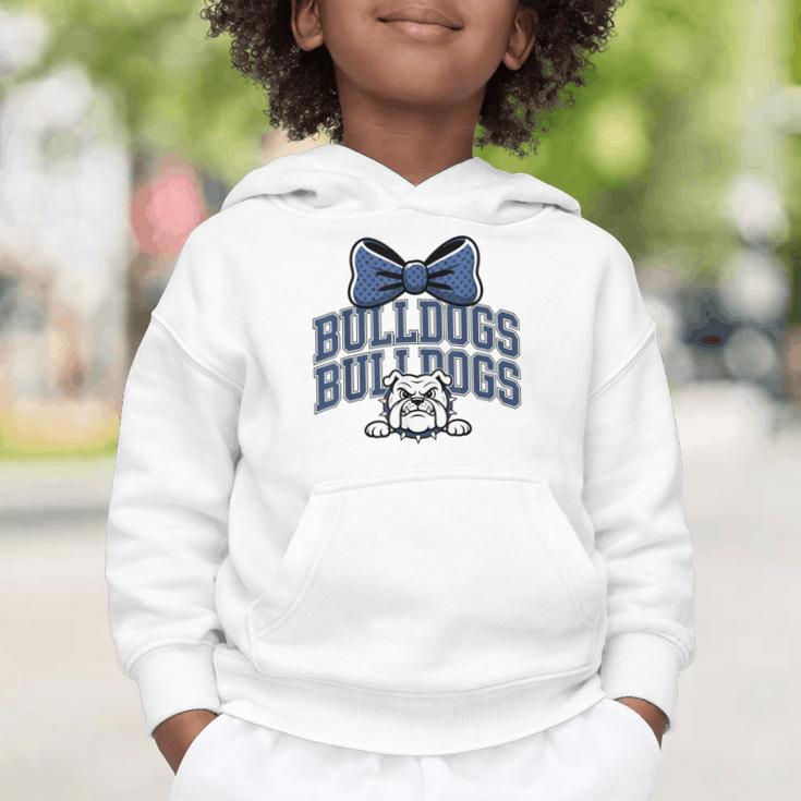 Bulldogs Mascot Team Spirit Sports Fan Back To School Graphic Toddler Hoodie Bulldogs Mascot Team Spirit Sports Fan Back To School Graphic Toddler Hoodie