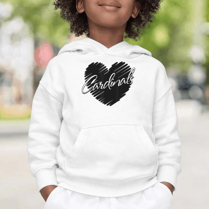 Cardinals Heart Back To School Spirit Graphic Toddler Hoodie Cardinals Heart Back To School Spirit Graphic Toddler Hoodie