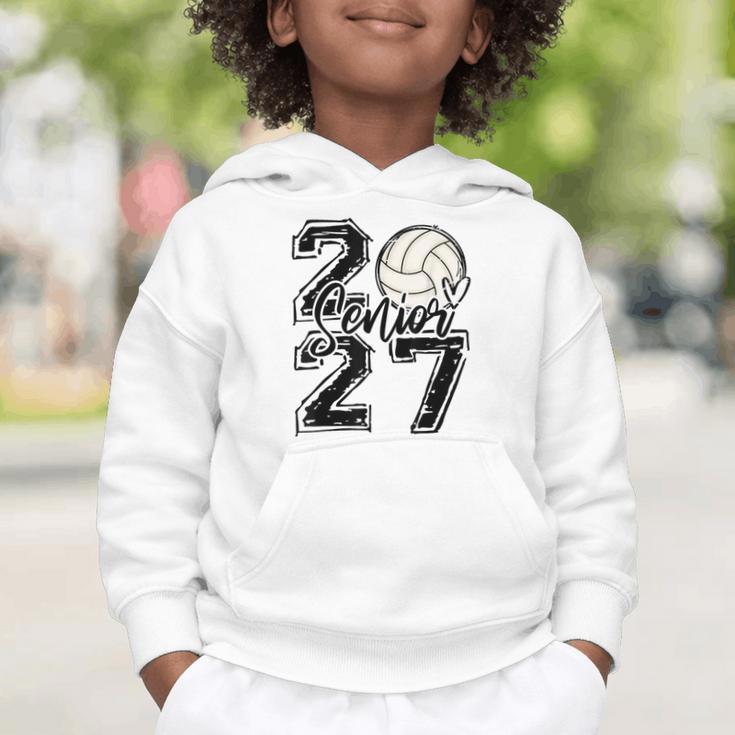Class Of 2027 Volleyball Senior 2027 Back To School Graphic Toddler Hoodie