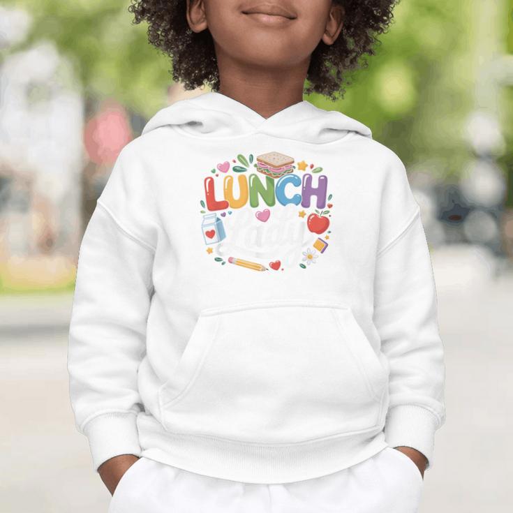 Colorful Lunch Lady Appreciation Retro Back To School Graphic Toddler Hoodie Colorful Lunch Lady Appreciation Retro Back To School Graphic Toddler Hoodie