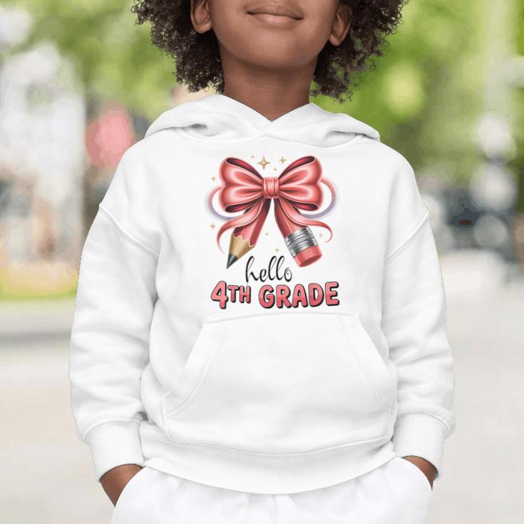 Coquette 4th Grade First Day Of Back To School Girls Outfits Graphic Toddler Hoodie