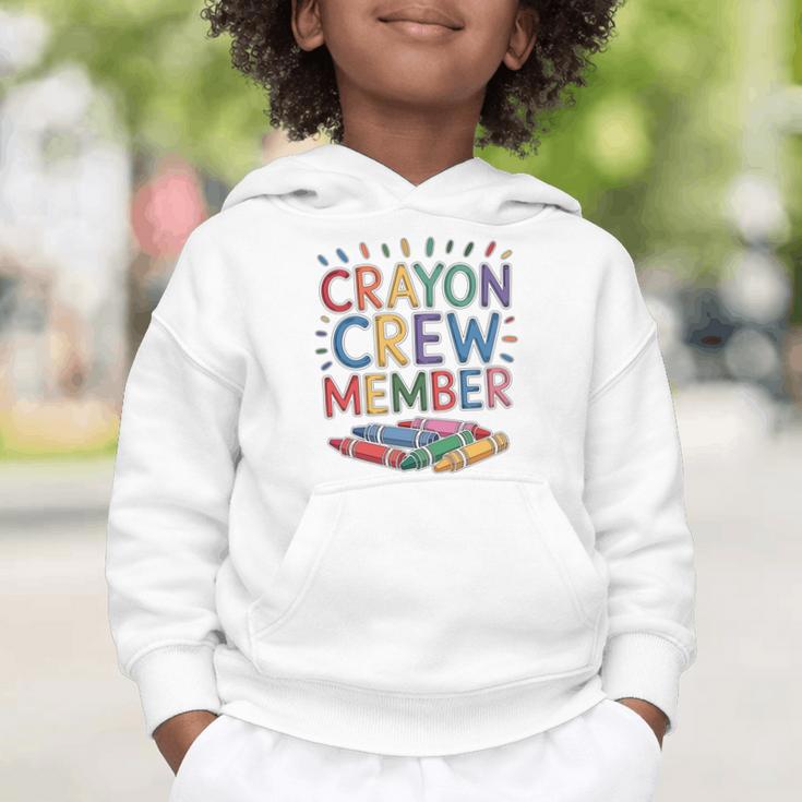 Crayon Crew Member Back To School Coloring Art Classes Graphic Toddler Hoodie Crayon Crew Member Back To School Coloring Art Classes Graphic Toddler Hoodie