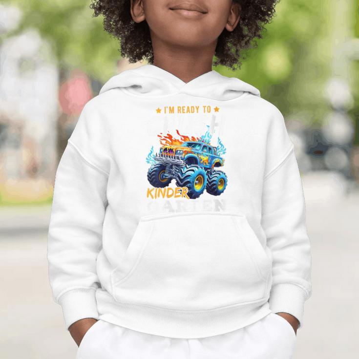 Crush Kindergarten Monster Truck Back To School Boys Graphic Toddler Hoodie Crush Kindergarten Monster Truck Back To School Boys Graphic Toddler Hoodie