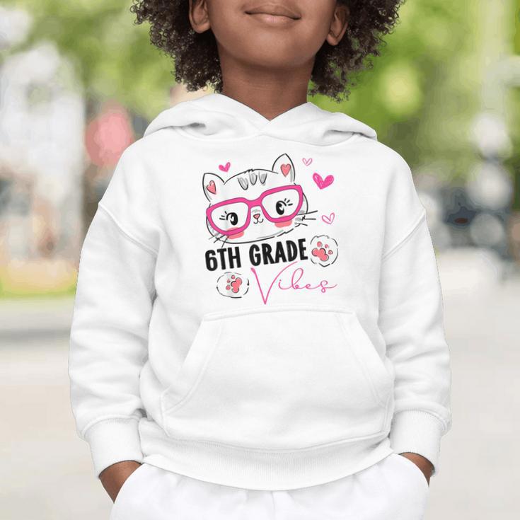 Cute 6th Grade Vibes Cat Kitten Lover Back To School Girls Graphic Toddler Hoodie Cute 6th Grade Vibes Cat Kitten Lover Back To School Girls Graphic Toddler Hoodie