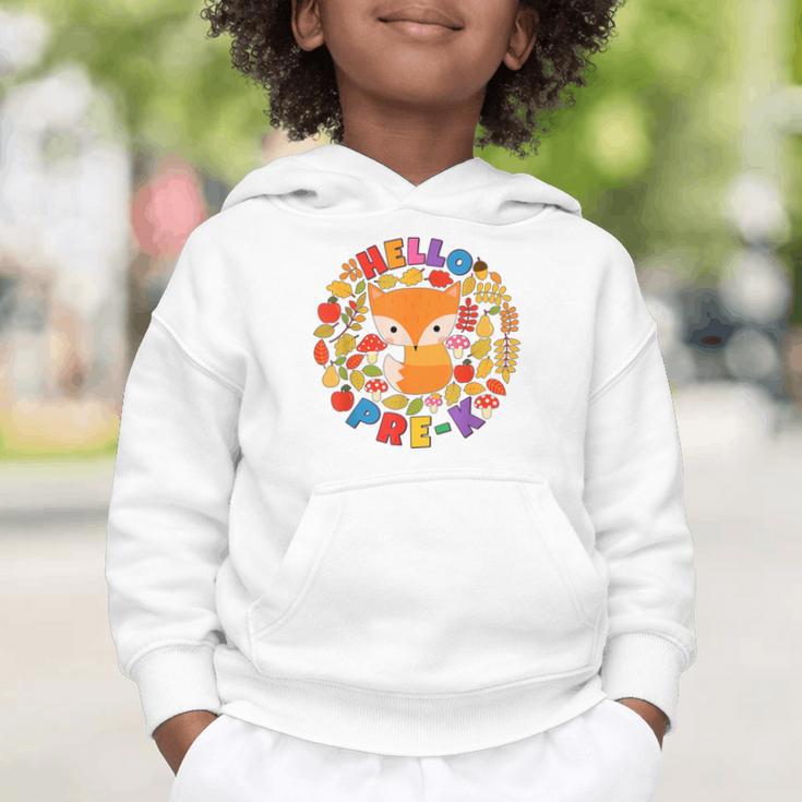 Cute Fox Back To School Woodland Animal Pre-K Graphic Toddler Hoodie