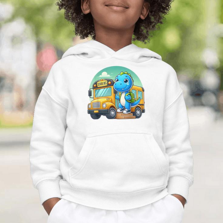 Dinosaur Kids Riding a Bus Back To School Ready To Crush Graphic Toddler Hoodie Dinosaur Kids Riding a Bus Back To School Ready To Crush Graphic Toddler Hoodie