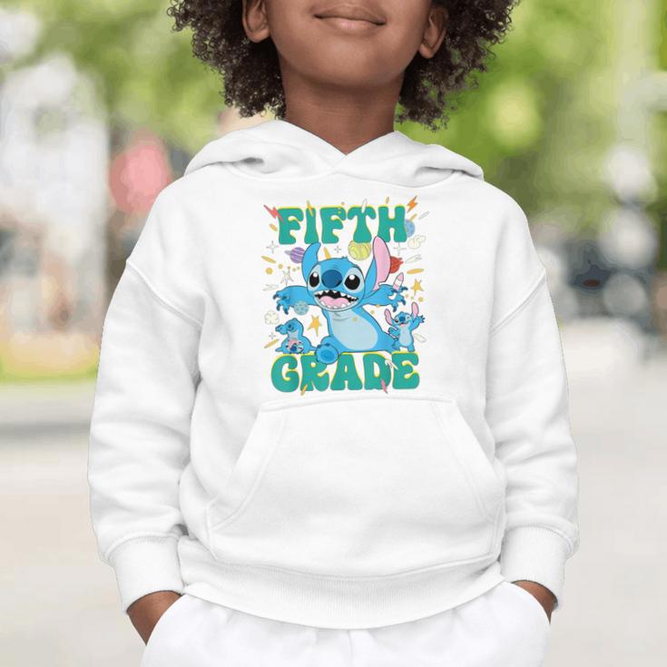 Disney Stitch Fifth Grade Back To School 1st Day Of School Graphic Toddler Hoodie