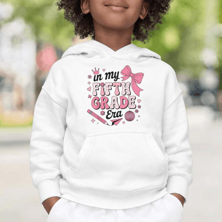In My Fifth Grade The Girls Bow Back To School Graphic Toddler Hoodie