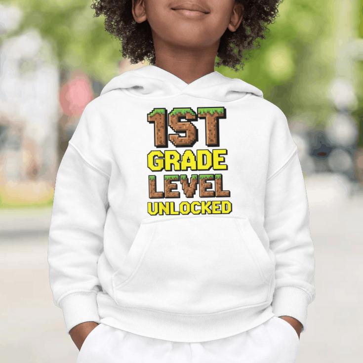 First Day Of 1st Grade Level Unlocked Back To School For Boy Graphic Toddler Hoodie First Day Of 1st Grade Level Unlocked Back To School For Boy Graphic Toddler Hoodie