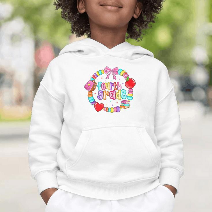 First Day Of 4th Grade Friendship Bracelet Back To School Graphic Toddler Hoodie First Day Of 4th Grade Friendship Bracelet Back To School Graphic Toddler Hoodie