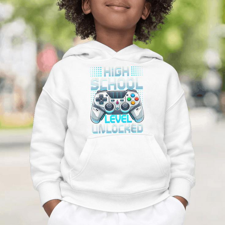 First Day Of High School Level Unlocked Back To School Gamer Graphic Toddler Hoodie First Day Of High School Level Unlocked Back To School Gamer Graphic Toddler Hoodie